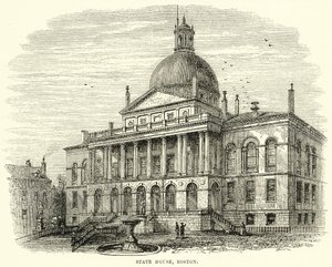 State House, Boston (incisione) da English School