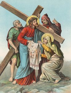 Stazione VI Veronica presenta un fazzoletto a Cristo