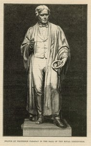 Statua del professor Faraday nella sala della Royal Institution da English School