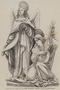 Statue di Geerts, nel Crystal Palace (incisione) da English School