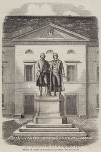 Statue di Goethe e Schiller a Weimar da English School
