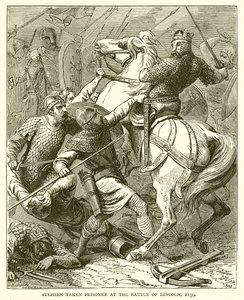Stefano preso prigioniero alla battaglia di Lincoln, 1139
