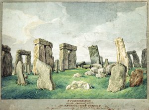 Stonehenge nel suo Stato Attuale, un Tempio Anpediluniano, 1821 da English School
