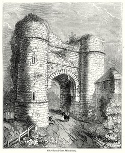 Strand Gate, Winchelsea (incisione) da English School