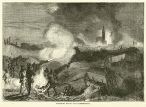 Strasburgo durante il bombardamento, settembre 1870 da English School