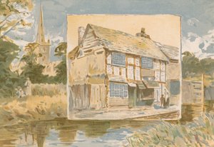 Stratford-on-Avon e la casa di Shakespeare prima del restauro da English School