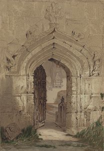Chiesa di Stratford (litografia a colori)