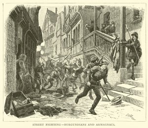 Combattimento di strada, Borgognoni e Armagnacchi