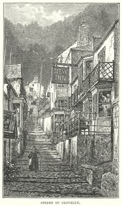 Strada di Clovelly (incisione) da English School