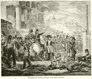 Strade di Parigi durante la Rivoluzione da English School