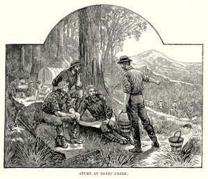 Sturt a Depot Creek (incisione) da English School
