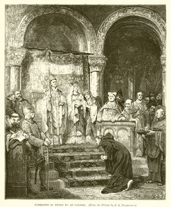 Sottomissione di Enrico IV a Canossa da English School