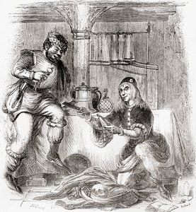 Sumpnour e Pardoner, da Old England: A Pictorial Museum, pub. 1847 da English School