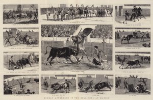 Domenica pomeriggio nella Plaza de Toros a Madrid (incisione)