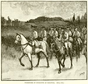 Resa di Burgoyne a Saratoga da English School