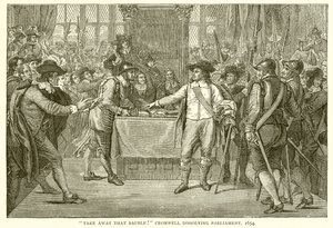 Portate via quel gingillo! Cromwell scioglie il Parlamento, 1654 da English School
