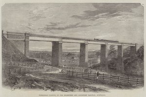 Viadotto di Tarradale, sulla ferrovia Melbourne e Sandhurst, Australia (incisione) da English School
