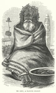 Te Ohu, un sacerdote nativo (incisione) da English School