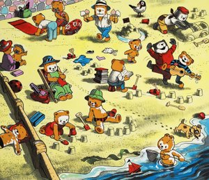 Orsetti sulla spiaggia da English School