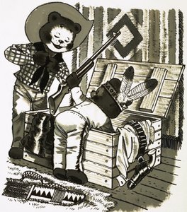 Orsetti che giocano a cowboy e indiani da English School