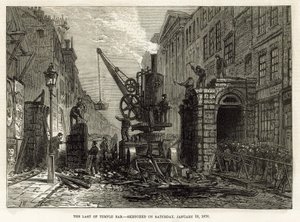 Temple Bar, Londra. Demolizione, 12 gennaio 1878