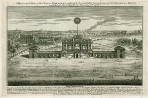 Tempio in onore della Pace di Aquisgrana 1749 da English School