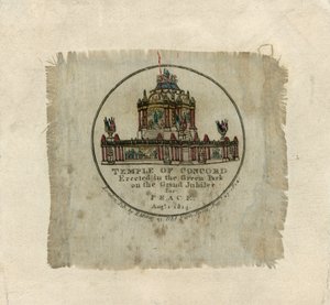 Tempio della Concordia per celebrare la Pace del 1814 da English School