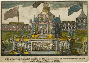 Tempio della Concordia per celebrare la Pace del 1814 da English School
