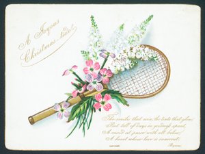 Racchetta da tennis e fiori