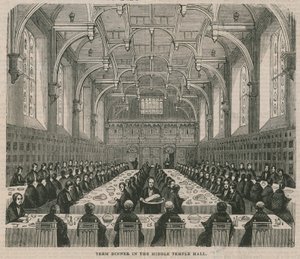 Cena di fine trimestre nella Middle Temple Hall