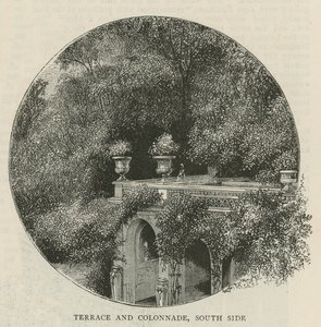 Terrazza e colonnato, lato sud