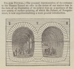 Tunnel del Tamigi (incisione) da English School