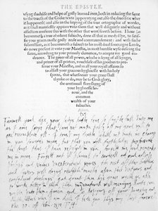 Lettera del 4° Duca di Norfolk a William Dix