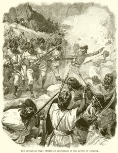 La guerra abissina: Carica dei Punjabis nella battaglia di Aroqhee