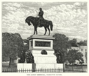 Il Memoriale di Albert, Charlotte Square (incisione) da English School