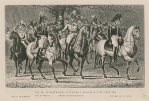 I Sovrani Alleati che assistono a una parata a Hyde Park, 1814 da English School
