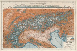 Le Alpi (litografia a colori)
