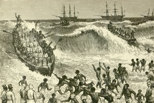 La guerra degli Ashanti, (sbarco delle truppe sulla Costa d