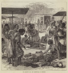 La guerra degli Ashanti, la piazza del mercato a Coomassie da English School