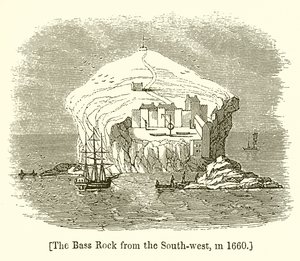 Il Bass Rock dal sud-ovest, nel 1660 da English School
