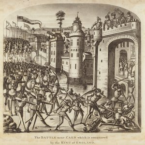 La battaglia vicino a Caen che viene conquistata dal re d