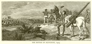 La battaglia di Agincourt, 1415 da English School