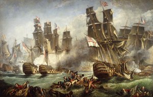La battaglia di Trafalgar da English School