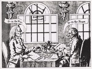 The Bedford Coffee House, Covent Garden, a metà del XVIII secolo da English School