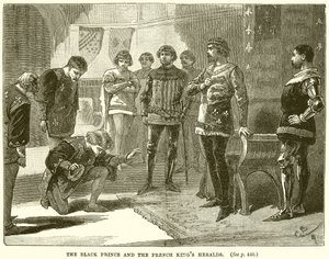 Il Principe Nero e gli araldi del Re di Francia da English School