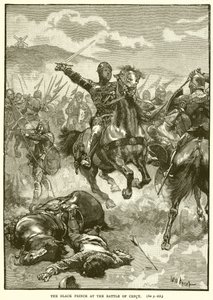 Il Principe Nero alla Battaglia di Crecy da English School