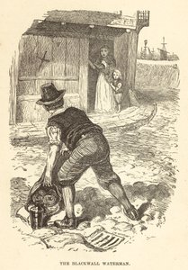 Il barcaiolo di Blackwall (incisione) da English School