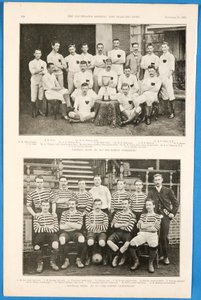I Bombay Gymkhanas e i London Caledonians, squadre di calcio presenti in The Illustrated Sporting and Dramatic News, 21 novembre 1891