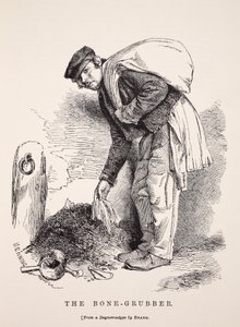 Il raccoglitore di ossa, dopo un dagherrotipo di Richard Beard, illustrazione da London Labour and London Poor di Henry Mayhew, pub. 1862 da English School