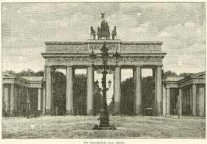 La Porta di Brandeburgo, Berlino, 1870 da English School
